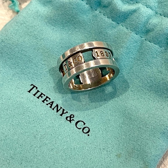 Authentic Tiffany & Co. Silver1837 Ring - Picture 1 of 2